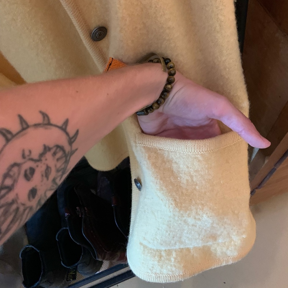 Yellow Wool Jacket - image 3